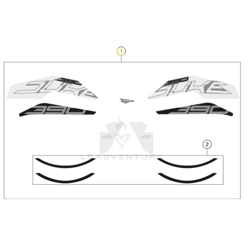 Merkesett 390 Duke hvit (90208099300)