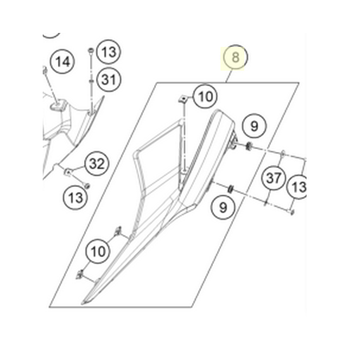 Frontspoiler venstre hvit (9300805000028)