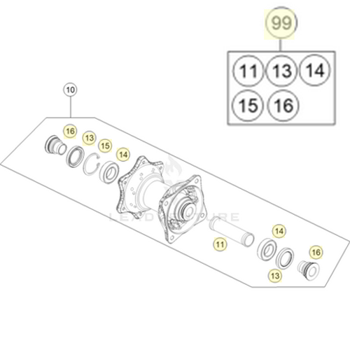 REAR WHEEL REP. KIT | ON DEMAND (70010015000)
