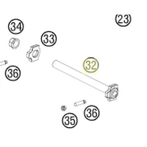 WHEEL SPINDLE REAR CPL. | 03 (60010081144)