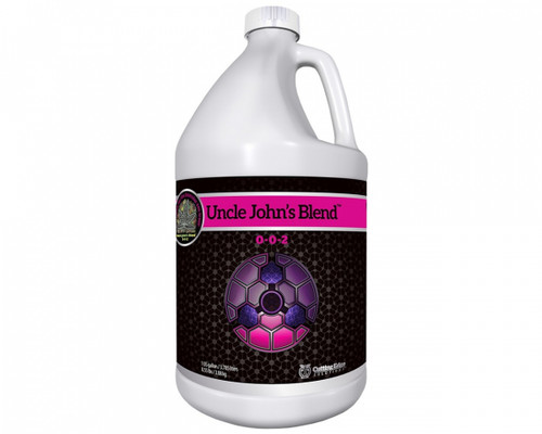 Cutting Edge Uncle John's Blend (UJB) is a complex potassium mixture used primarily to enhance a plant's metabolic rate, especially for flowering plants during the blooming stage. Potassium is a major component in photosynthetic processes, including the production of ATP (plant sugars) and the transfer of those sugars throughout the plant tissue.