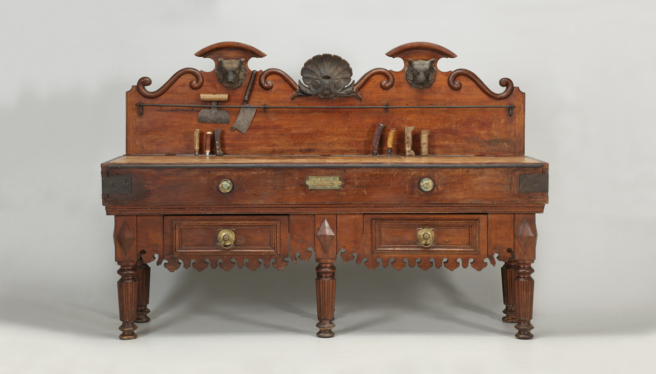 Antique French Butcher Block