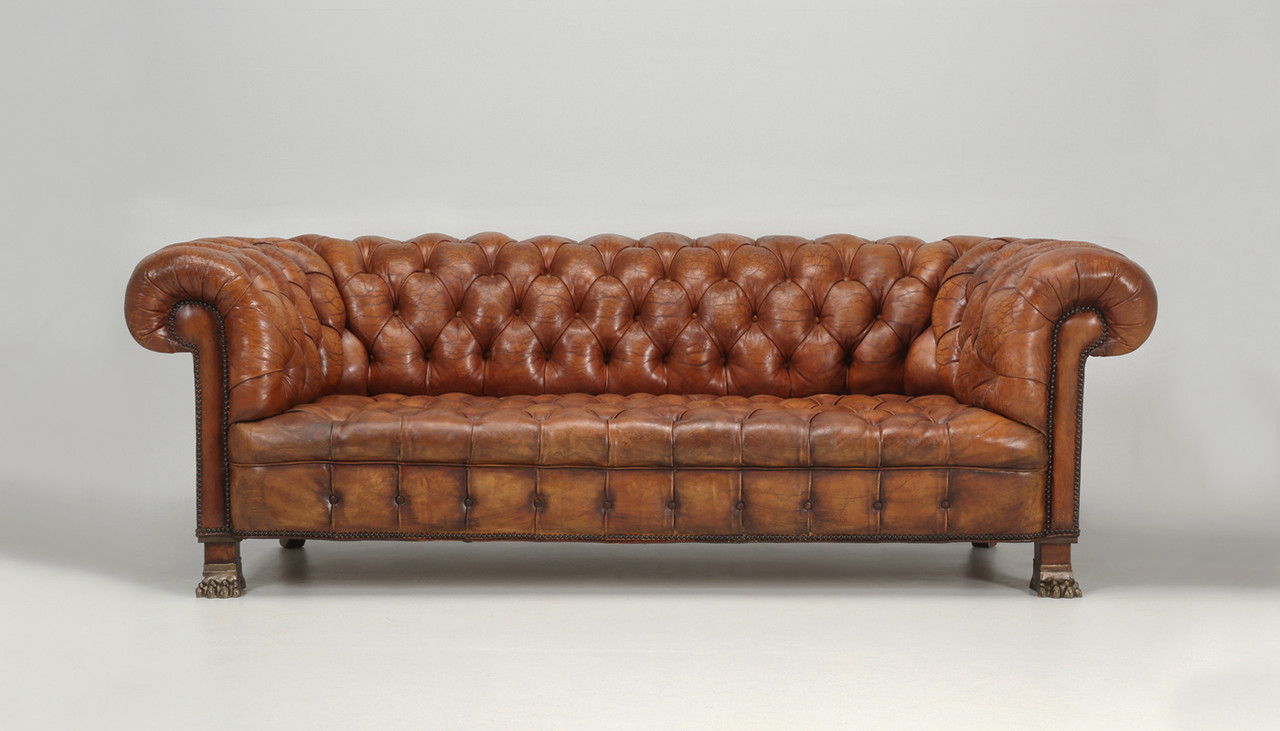 Chesterfield Sofa with Paw Feet