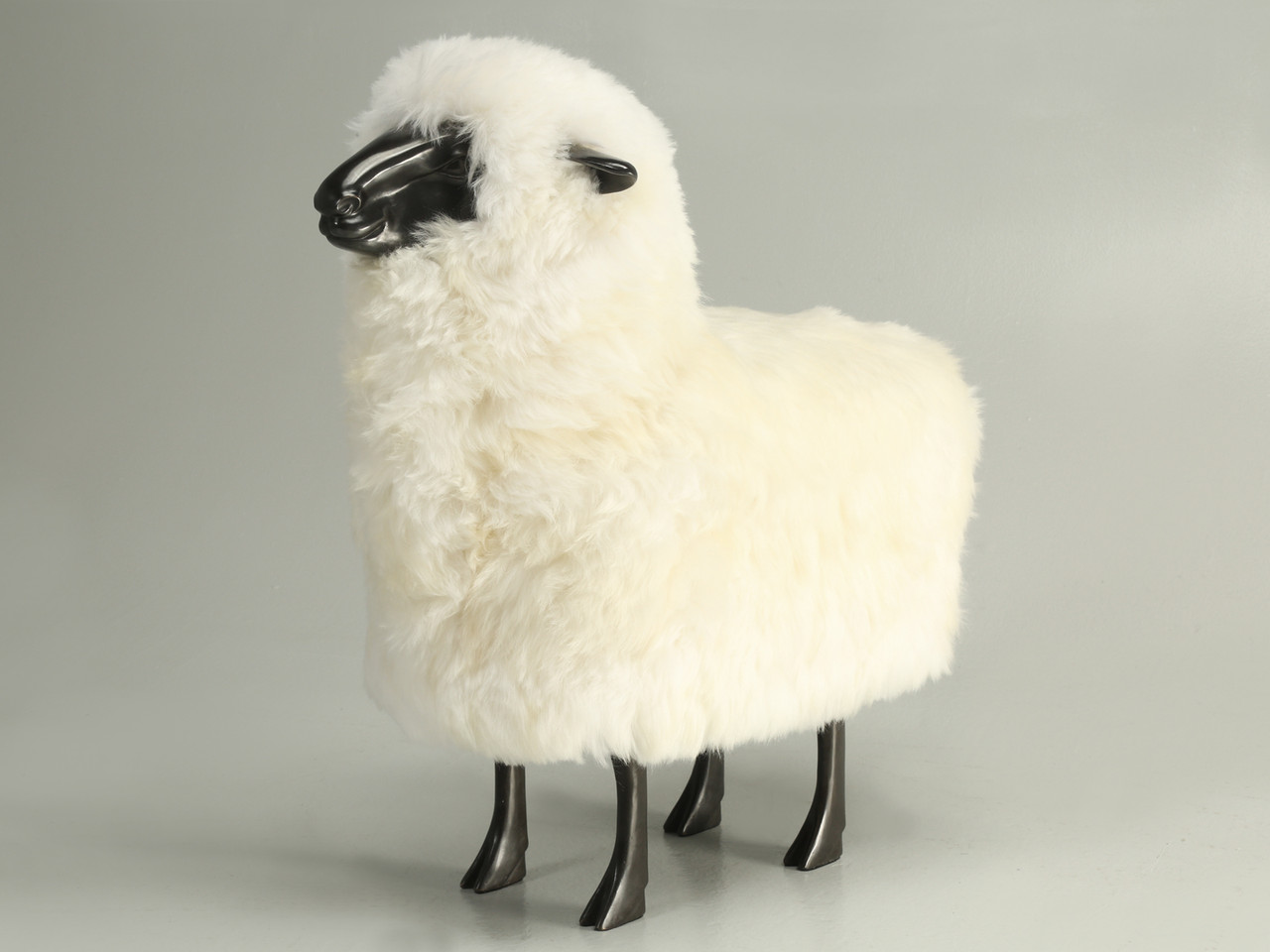 Old Plank Lamb Solid Bronze Real Sheep Fur | Old Plank