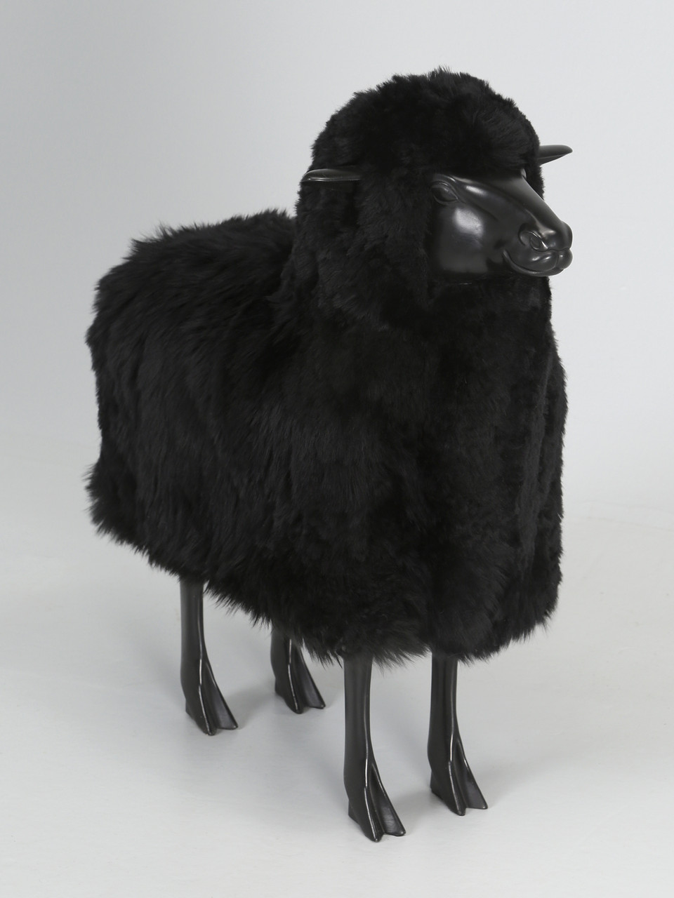DimMoire Beloved sheep ロンT BLACK Old Plank Collection Baby Black Lamb | Old Plank