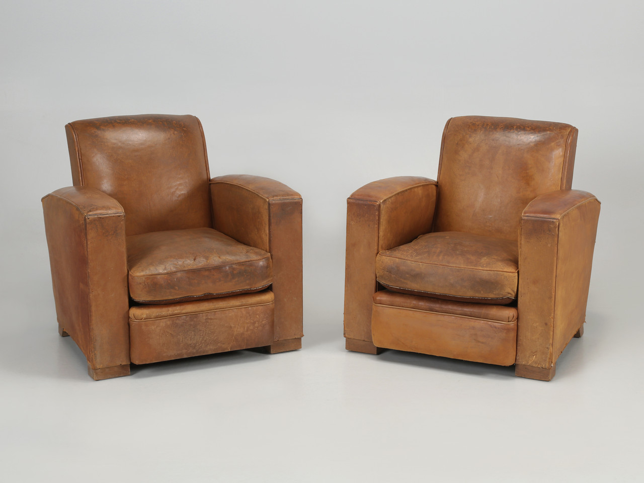 French Club Chairs Restored Internally & Still Original