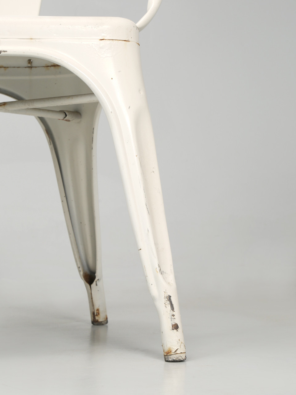 Vintage White Original Tolix Arm Chair