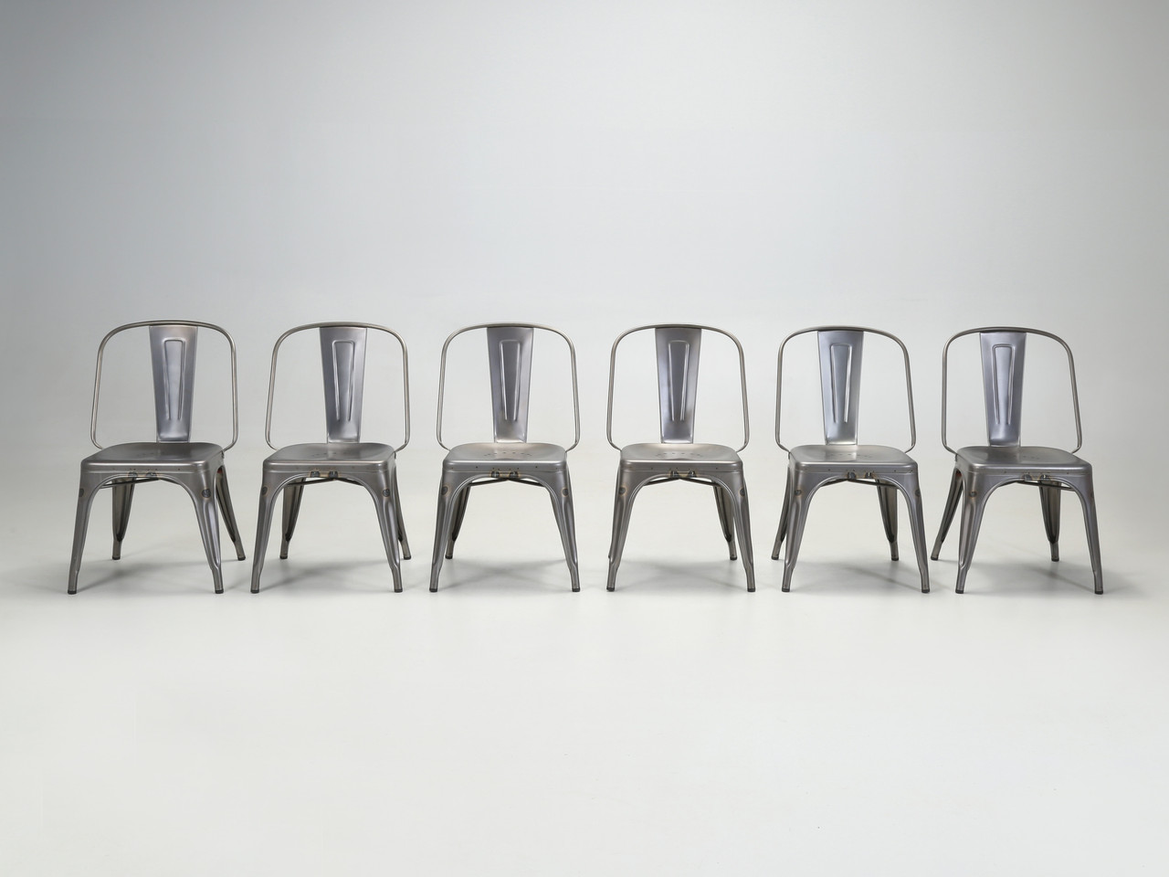 Matte Tolix AC Style Chair - Set of 6 in Grey
