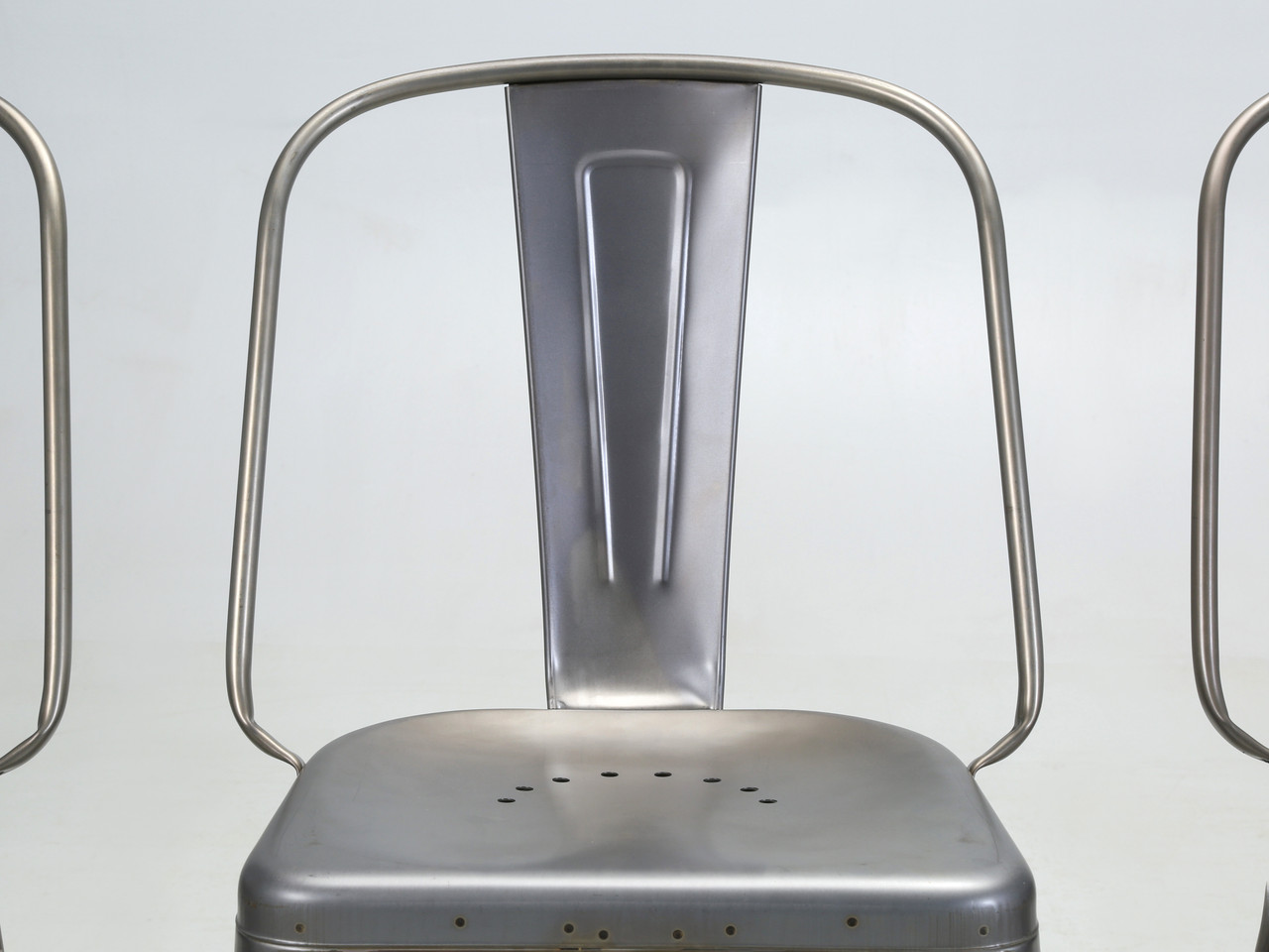 Matte Tolix AC Style Chair - Set of 6 in Grey