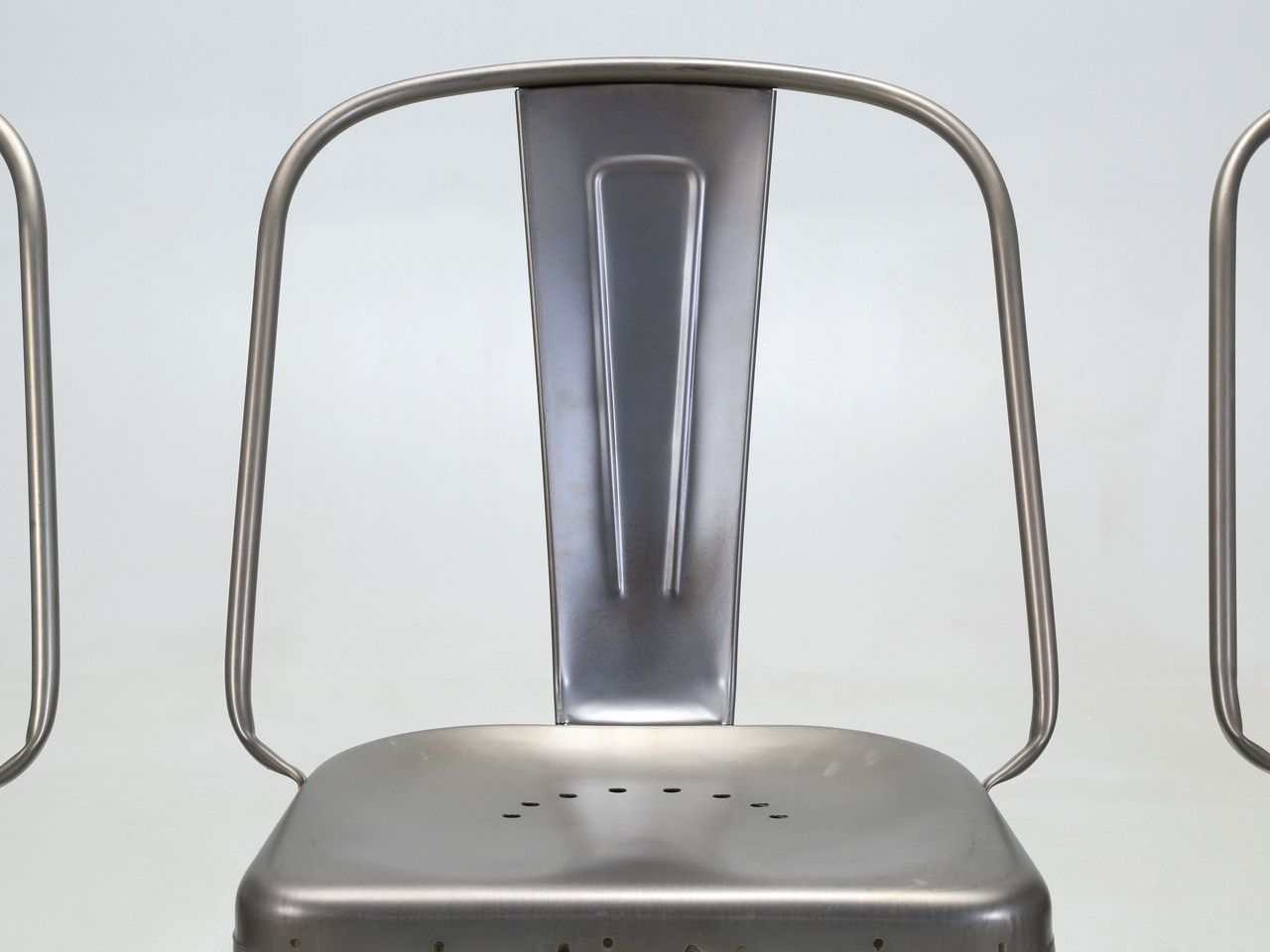 Matte Tolix AC Style Chair - Set of 6 in Grey