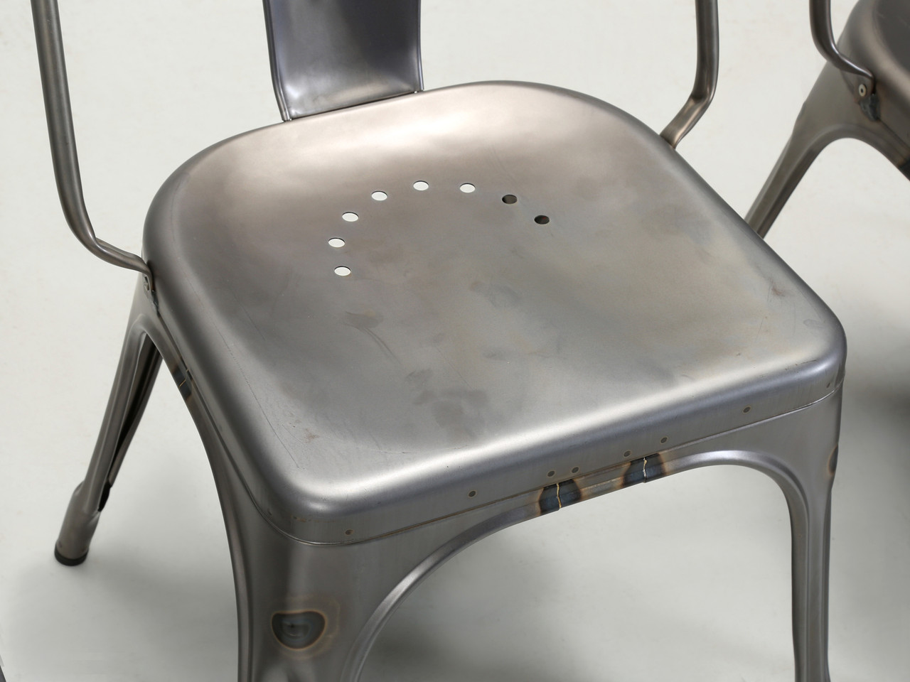 Matte Tolix AC Style Chair - Set of 6 in Grey