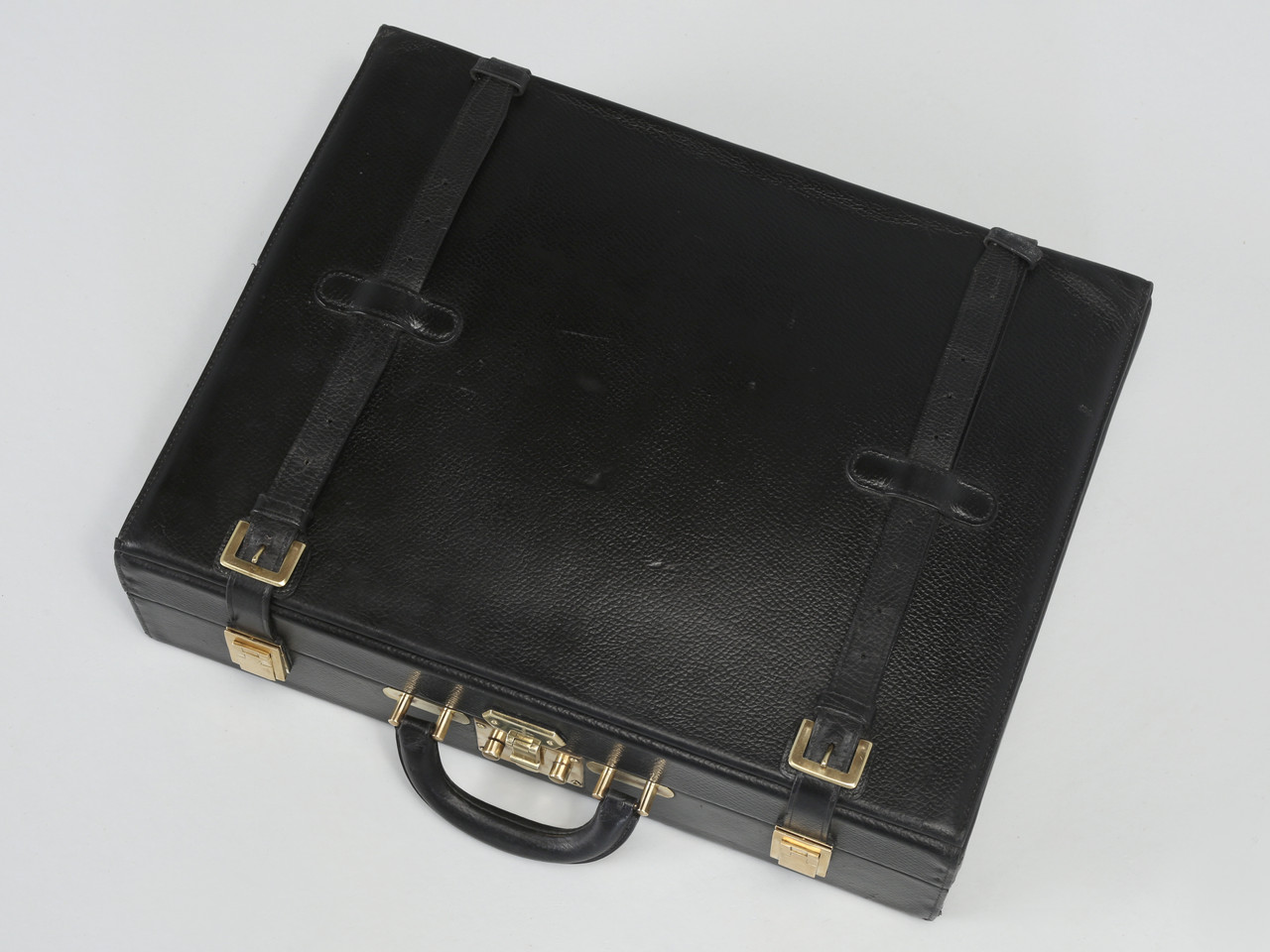 Pre-owned Hermes 2004 Sac À Dépêches Briefcase In Black