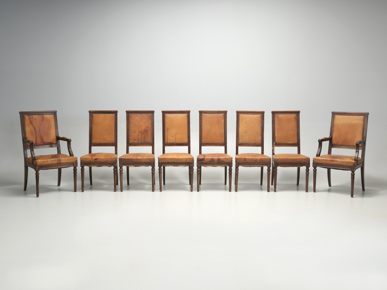 Antique Louis XVI Chairs - French Dining Set (8)