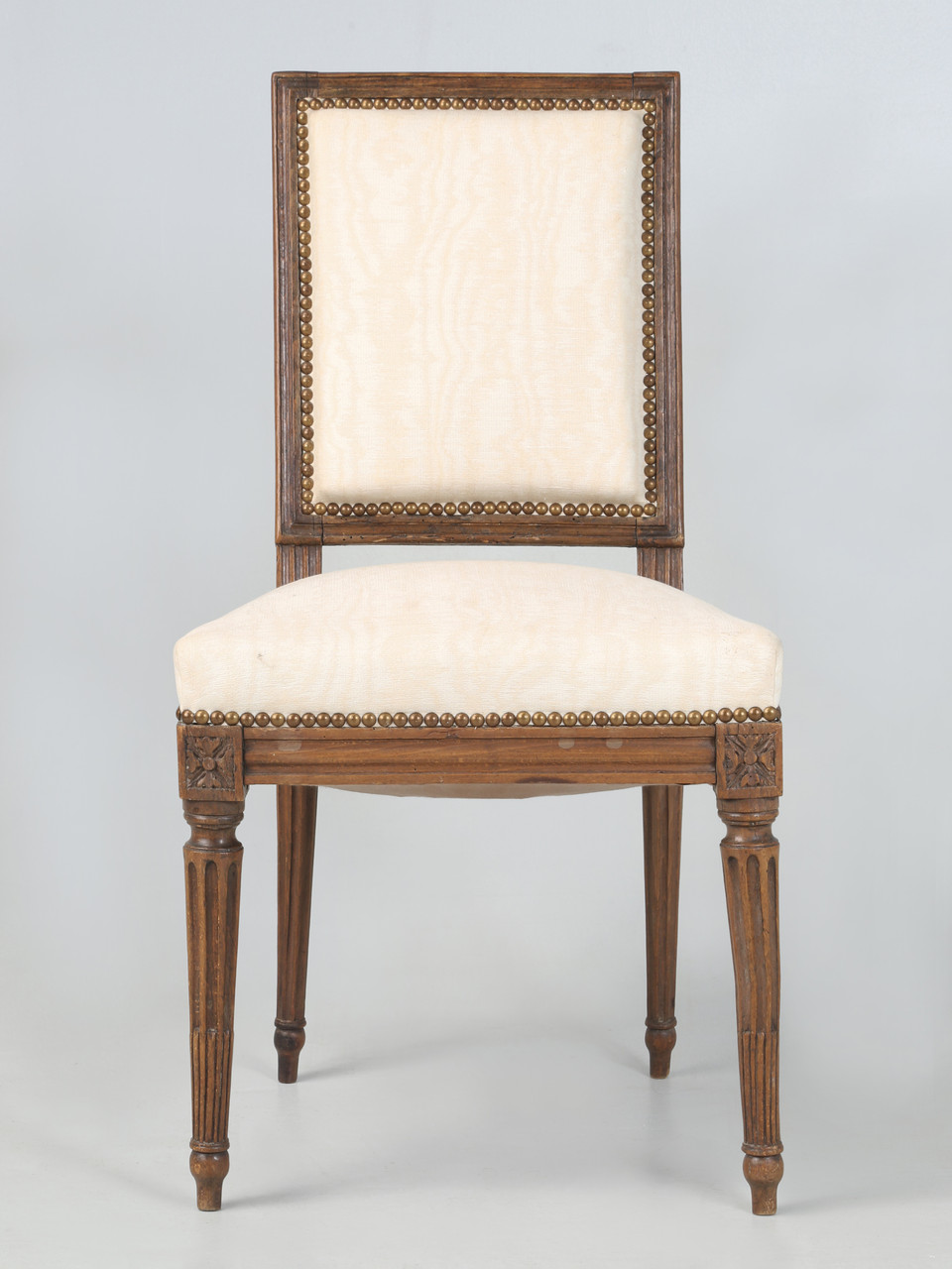 フランスアンティーク　チェア　古木　ダイニング　lovis xvi Antique French Louis XVI Chair Side Hand-Carved Walnut