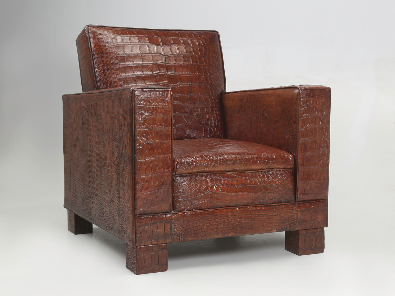 Custom Alligator Club Chair Inspired by Jean Frank & Adnet