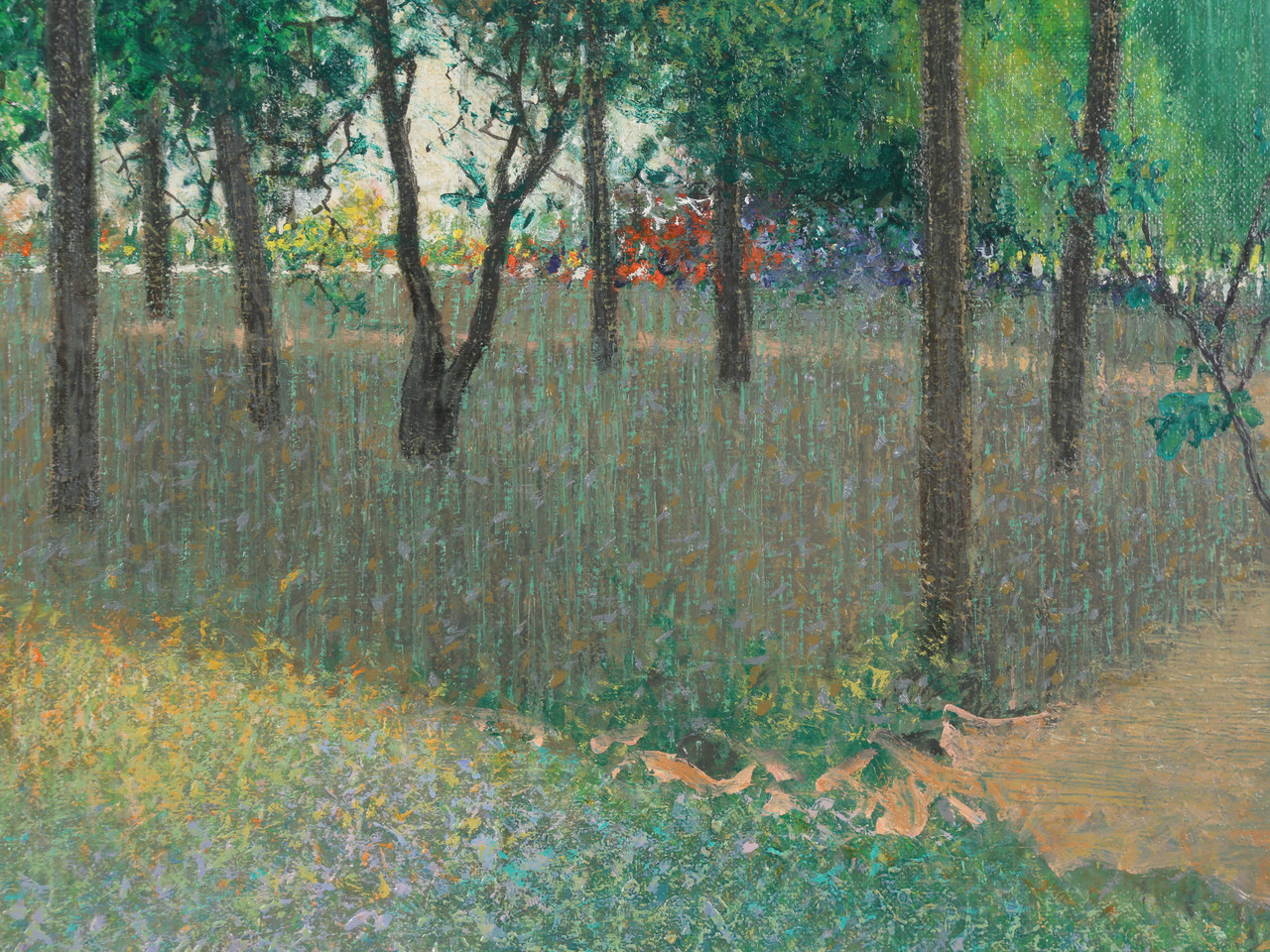 André Bourrié Oil Painting: French Landscape, Signed