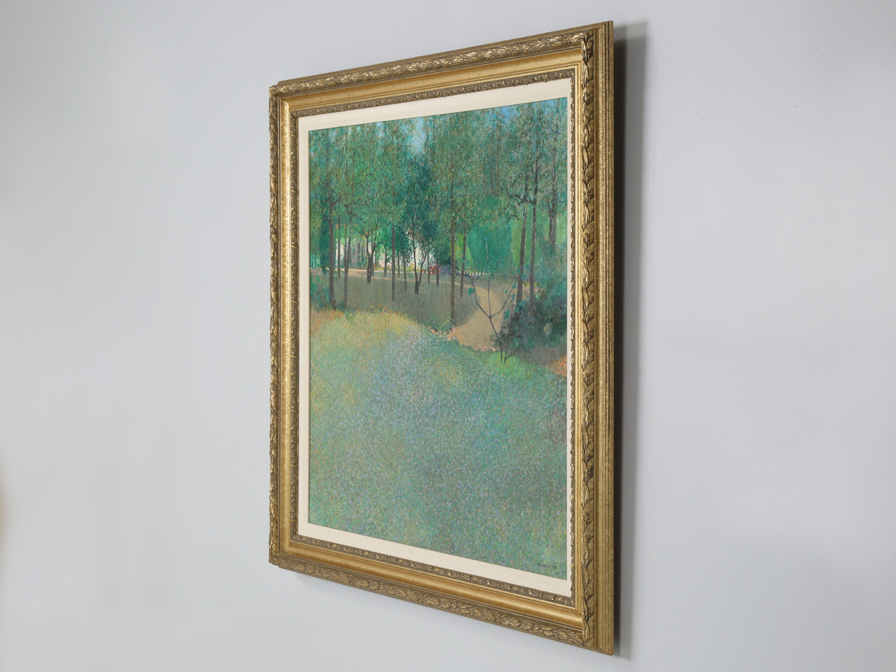 André Bourrié Oil Painting: French Landscape, Signed