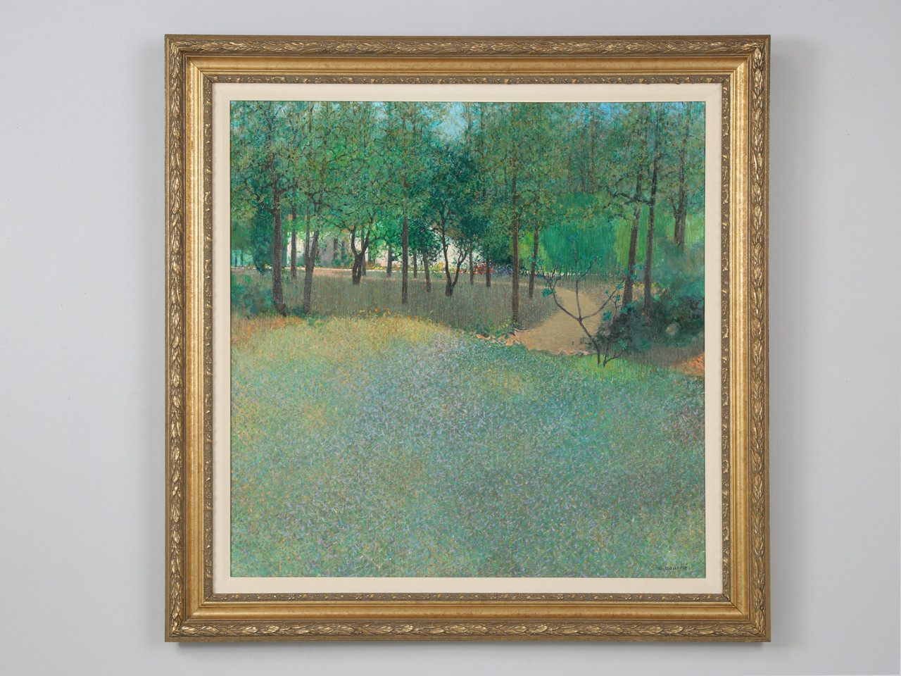 André Bourrié Oil Painting: French Landscape, Signed