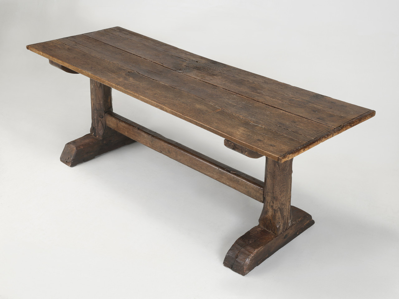 Antique Oak Dining Table | English Oak Farm or Trestle Table