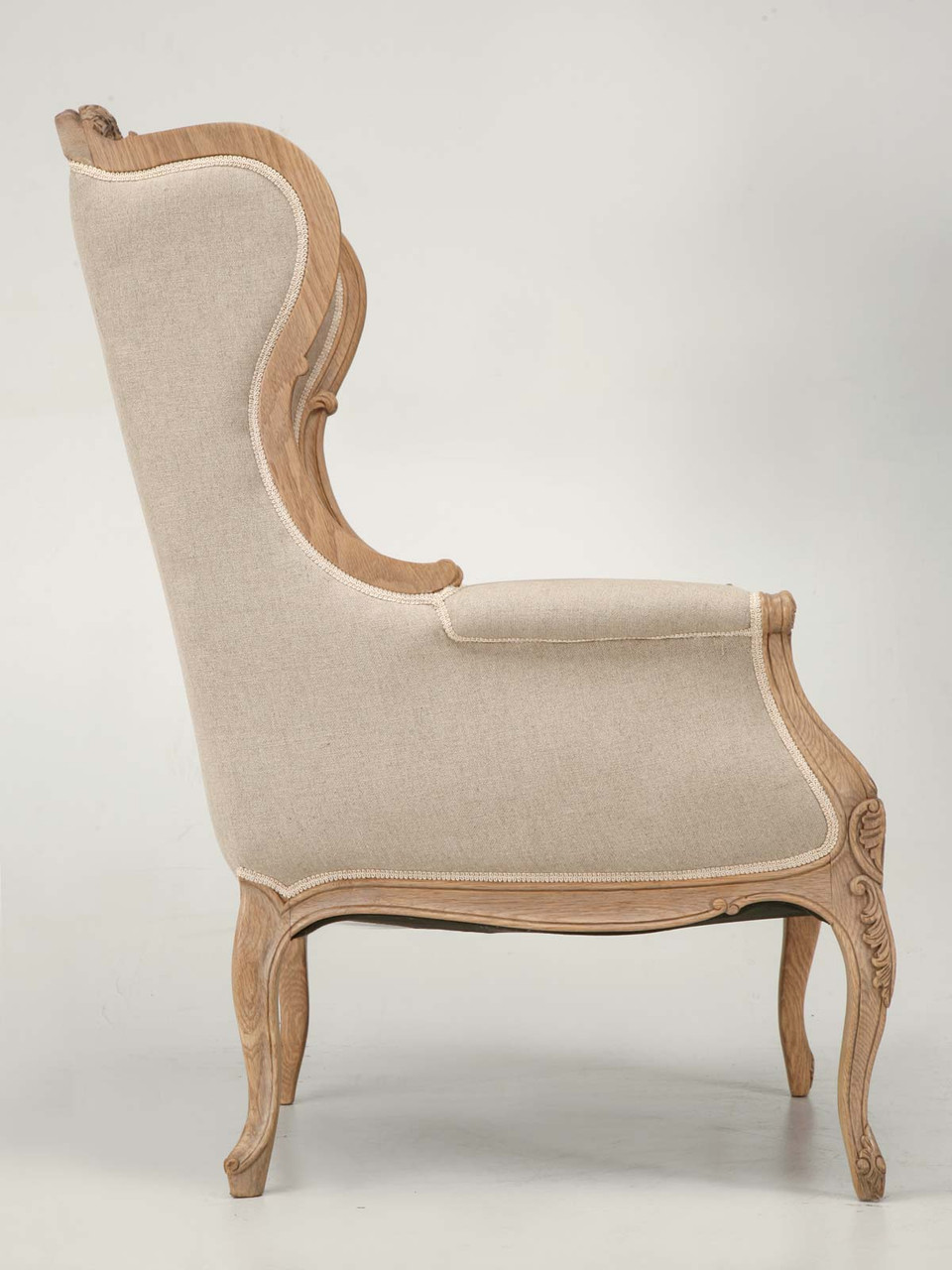 Reproduction Louis XV Style Wing Back Chair