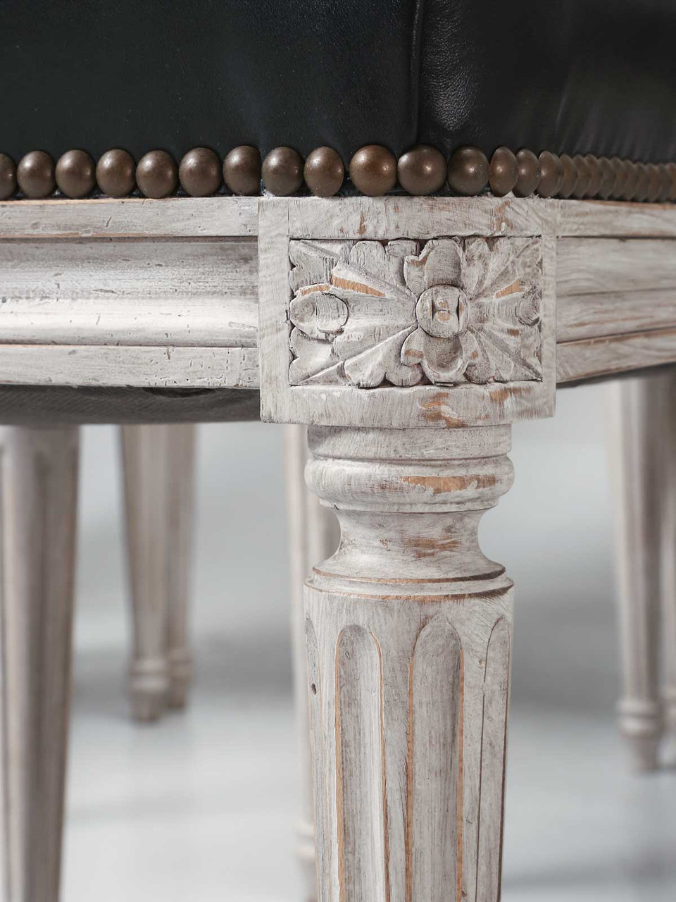 Set of 8 Painted French Louis XVI Side Chairs | Old Plank