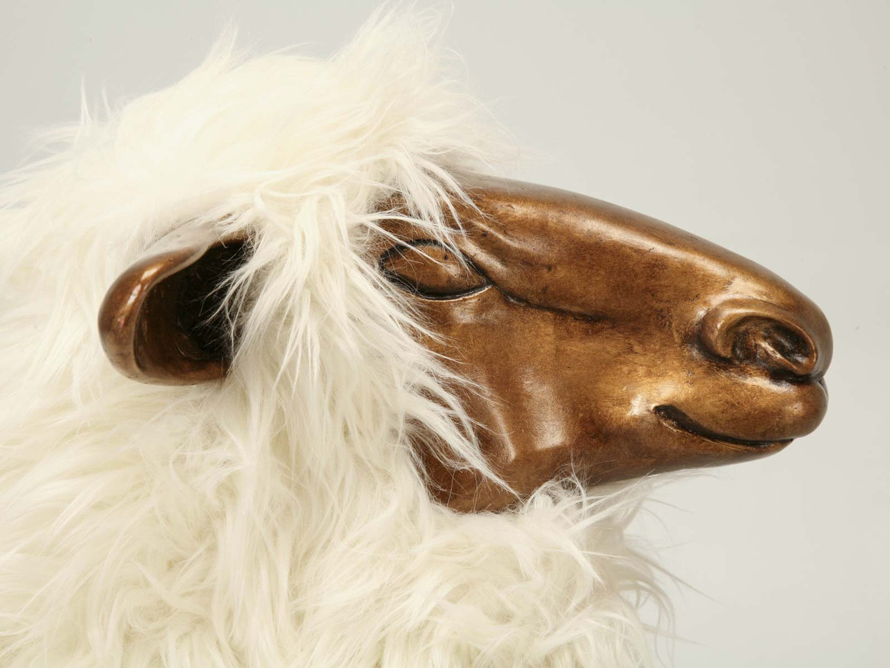 Old Plank Sheep in Light Resin - Sheep Decor
