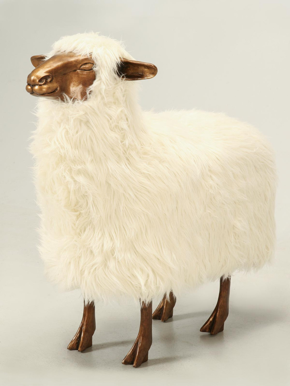 Old Plank Sheep in Light Resin - Sheep Decor