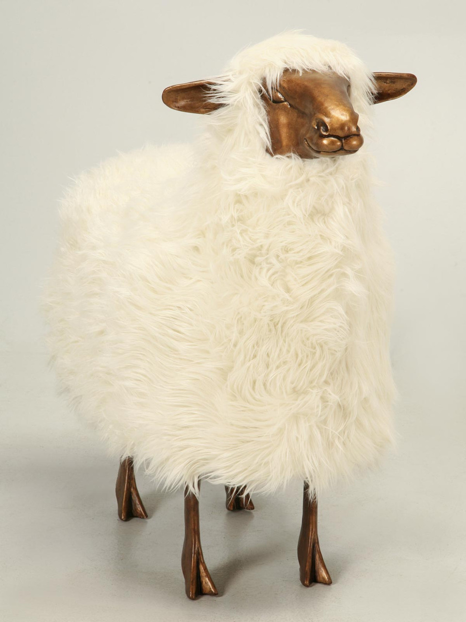 Old Plank Sheep in Light Resin - Sheep Decor