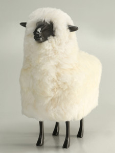 Old Plank Lamb Solid Bronze with Real Sheep Fur, Sheepskin, Shearling, Wool, Life size, Life-Like Front Old Plank Lamb Solid Bronze with Real Sheep Fur, Sheepskin, Shearling, Wool, Life size, Life-Like Front