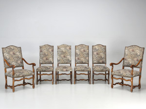 Set of 6 French Louis XIV Style Os De Mouton Dining Chairs Set Front Set of 6 French Louis XIV Style Os De Mouton Dining Chairs Set Front