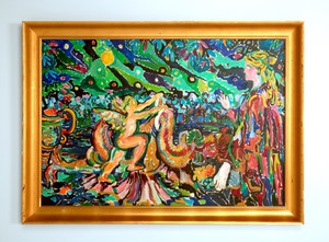 Roland David Original Oil Painting on Canvas 1965 Roland David Original Oil Painting on Canvas 1965