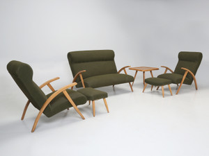 Italian Mid-Century Modern Complete Suite Set Angled Italian Mid-Century Modern Complete Suite Set Angled