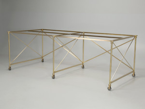 Industrial Style Brass Kitchen Island or Table main view Industrial Style Brass Kitchen Island or Table main view
