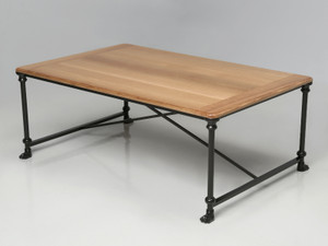 Coffee Table Custom-Made in Steel, Bronze, Brass and Oak Any Dimension or Stain | Full View