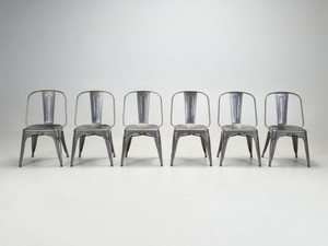 Matte Grey Original Tolix AC Style Stacking Chair - 30 Avail | Sets of 6 Matte Grey Original Tolix AC Style Stacking Chair - 30 Avail | Sets of 6