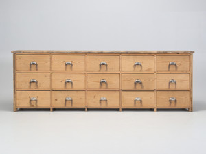 Country Pine Store Counter, Shop Cabinet (15) Drawers Irish Original Unrestored | Full View Country Pine Store Counter, Shop Cabinet (15) Drawers Irish Original Unrestored | Full View