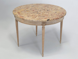 Antique French Louis XVI Round Dining Table, Game Table or End Table c1900's Antique French Louis XVI Round Dining Table, Game Table or End Table c1900's