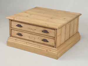 Country Pine Coffee Table Made from Antique English Architects Planning Chest Country Pine Coffee Table Made from Antique English Architects Planning Chest