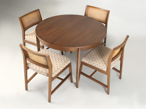 Mid-Century Modern Edward Wormley for Dunbar Walnut Dining Room Table and Chairs Mid-Century Modern Edward Wormley for Dunbar Walnut Dining Room Table and Chairs