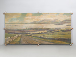 Signed Oil Painting of Lough Gill by Brendan McDonagh in Killoran's Pub TV Show, Normal People Signed Oil Painting of Lough Gill by Brendan McDonagh in Killoran's Pub TV Show, Normal People