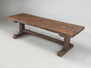 Antique French Oak Trestle Table Original Patina Purposely Left Rustic c1800 Antique French Oak Trestle Table Original Patina Purposely Left Rustic c1800