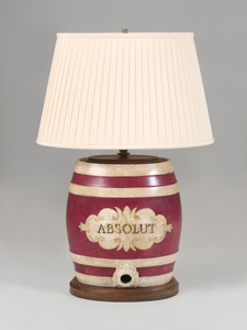 Antique English Table Lamp Converted from an Absolut Vodka Liquor Container Antique English Table Lamp Converted from an Absolut Vodka Liquor Container