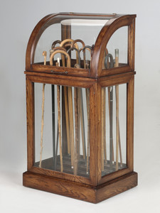 Antique Cane or Umbrella Display Cabinet from a Commercial Store Fully Restored Antique Cane or Umbrella Display Cabinet from a Commercial Store Fully Restored