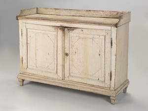 Antique Swedish Buffet late 1800's Original White Paint with (3) Drawers Antique Swedish Buffet late 1800's Original White Paint with (3) Drawers