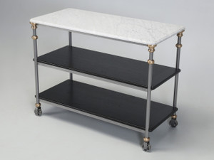 French Industrial Inspired Stainless Kitchen Island Hand-Made Chicago