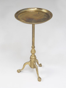 Petite Wine Table, Small Drink's Table or Maybe a Plant Stand in Solid Brass