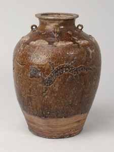 Antique Chinese Stoneware Pot or Storage Jar from Ming Dynasty