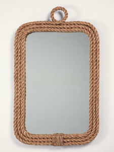 Custom Rope Nautical Themed Wall Mirror Front Custom Rope Nautical Themed Wall Mirror Front