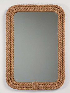 Custom Handmade Rope Border Rectangular Mirror Available in Any Dimension Custom Handmade Rope Border Rectangular Mirror Available in Any Dimension