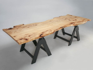 Live Edge French Burl Elm Slab One-Of-A-Kind Unique Dining Table or Desk  Main